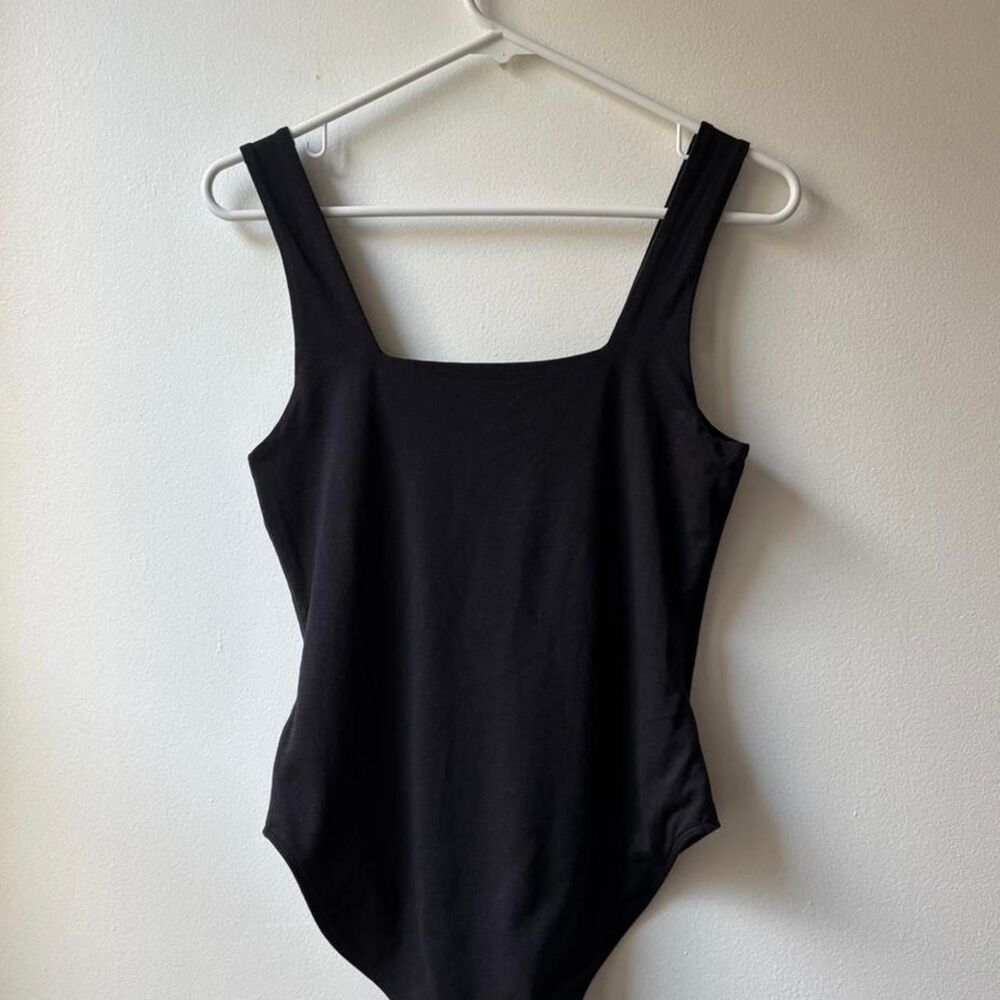 Old Navy Black Square Neck Bodysuit